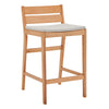 Modway Riverlake Outdoor Patio Ash Wood Bar Stool