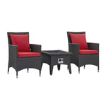 Modway Convene 3 Piece Set Outdoor Patio with Fire Pit