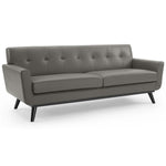 Modway Engage Top-Grain Leather Living Room Lounge Sofa
