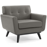 Modway Engage Top-Grain Leather Living Room Lounge Accent Armchair