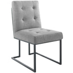 Modway Privy Black Stainless Steel Upholstered Fabric Dining Chair