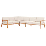 Modway Sedona 4 Piece Outdoor Patio Eucalyptus Wood Sectional