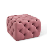 Modway Amour Tufted Button Square Performance Velvet Ottoman