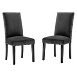 Modway Parcel Performance Velvet Dining Side Chairs - Set of 2