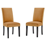 Modway Parcel Performance Velvet Dining Side Chairs - Set of 2