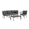 Modway Riverside 5 Piece Outdoor Patio Aluminum Set