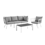 Modway Riverside 5 Piece Outdoor Patio Aluminum Set