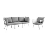 Modway Riverside 4 Piece Outdoor Patio Aluminum Set