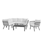 Modway Riverside 7 Piece Outdoor Patio Aluminum Set