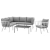 Modway Riverside 7 Piece Outdoor Patio Aluminum Set