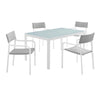 Modway Raleigh 5 Piece Outdoor Patio Aluminum Dining Set