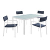 Modway Raleigh 5 Piece Outdoor Patio Aluminum Dining Set