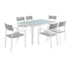 Modway Raleigh 7 Piece Outdoor Patio Aluminum Dining Set