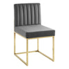 Modway Carriage Channel Tufted Sled Base Performance Velvet Dining Chair