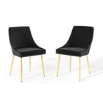 Modway Viscount Performance Velvet Dining Chairs - Set of 2