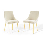 Modway Viscount Performance Velvet Dining Chairs - Set of 2