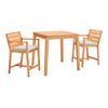 Modway Portsmouth 3 Piece Outdoor Patio Karri Wood Bar Set