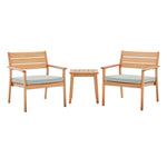 Modway Breton 3 Piece Outdoor Patio Ash Wood Set