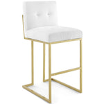 Modway Privy Gold Stainless Steel Upholstered Fabric Bar Stool