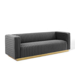 Modway Charisma Channel Tufted Performance Velvet Living Room Sofa