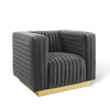 Modway Charisma Channel Tufted Performance Velvet Accent Armchair