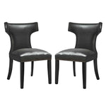 Modway Curve Dining Chair Vinyl Set of 2