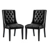 Modway Baronet Dining Chair Vinyl Set of 2