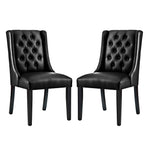 Modway Baronet Dining Chair Vinyl Set of 2