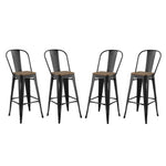 Modway Promenade Bar Stool Metal Set of 4