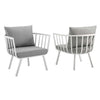 Modway Riverside Outdoor Patio Aluminum Armchair Set of 2