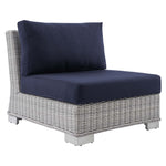 Modway Conway Sunbrella Outdoor Patio Wicker Rattan Armless Chair