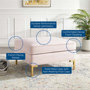 Modway Ardent Performance Velvet Ottoman