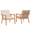 Modway Vero Outdoor Patio Ash Wood Armchair Set of 2