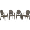 Modway Casper Outdoor Patio Dining Armchair Set of 4