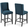 Modway Baron Counter Stool Upholstered Fabric Set of 2