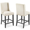 Modway Baron Counter Stool Upholstered Fabric Set of 2