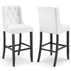 Modway Baronet Bar Stool Faux Leather Set of 2