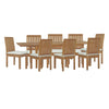 Modway Marina 9 Piece Outdoor Patio Teak Dining Set