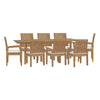 Modway Marina 9 Piece Outdoor Patio Teak Dining Set