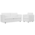 Modway Activate Upholstered Fabric Sofa and Armchair Set