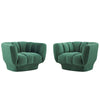 Modway Entertain Vertical Channel Tufted Performance Velvet Armchair Set of 2
