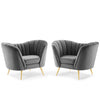 Modway Opportunity Performance Velvet Armchair Set of 2