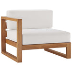 Modway Upland Outdoor Patio Teak Wood Left-Arm Chair