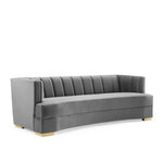 Modway Encompass Channel Tufted Performance Velvet Curved Sofa