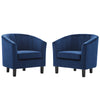 Modway Prospect Channel Tufted Performance Velvet Armchair Set of 2