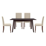 Modway Prosper 5 Piece Upholstered Fabric Dining Set