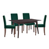 Modway Prosper 5 Piece Upholstered Velvet Dining Set