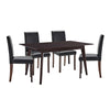 Modway Prosper 5 Piece Faux Leather Dining Set