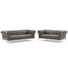 Modway Idyll Tufted Upholstered Leather Sofa and Loveseat Set