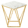 Modway Vertex Gold Metal Stainless Steel End Table